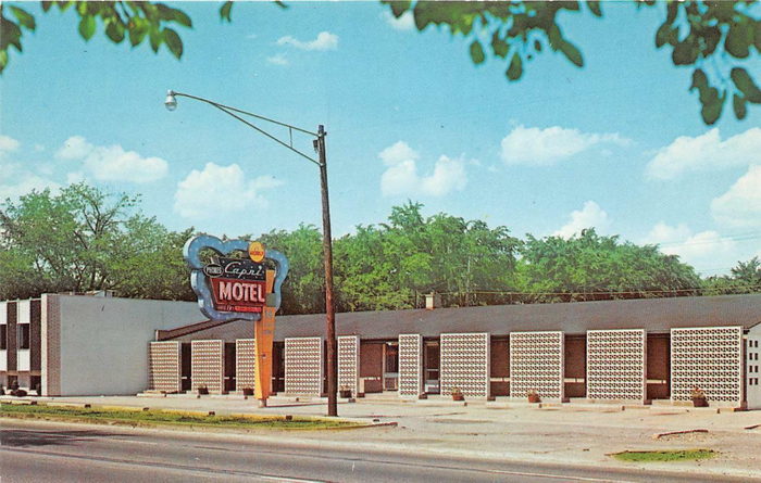 Capri Motel - Old Postcard Photo